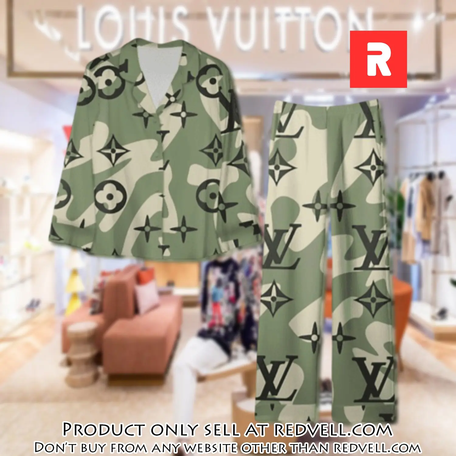 Trending luxury lv satin pajama set pjs1088 rv5535210